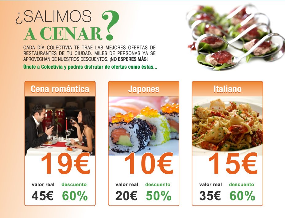 colectivia oferta cena romatinca restaurante en compra colectiva