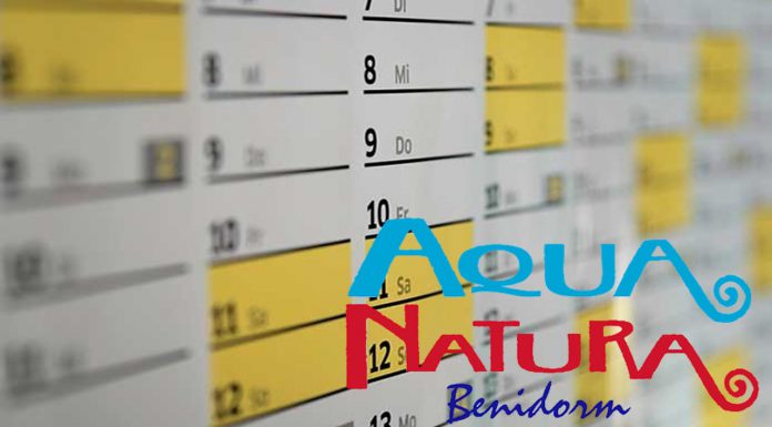 horarios y calendario aqua natura benidorm